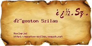 Ágoston Szilas névjegykártya